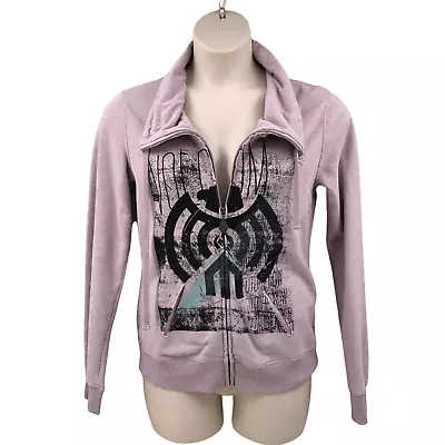 Volcom Womens Hoodie Sweatshirt Size Medium Mock Neck Full Zip LS Pale Violet • $8.97