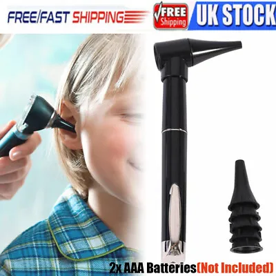 Home Ear Nose Care Inspection Scope Lighted Pen Otoscope For Nose Throat Black • £6.89