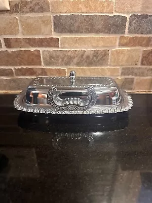 Irvinware Stainless Steel Butter Dish W/ Knife Holder Shinny Vintage • $9.50