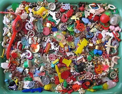 VTG Cracker Jack Plastic Metal GUMBALL CHARM Toy Prize Mixed Huge Lot Of 300+ • $148