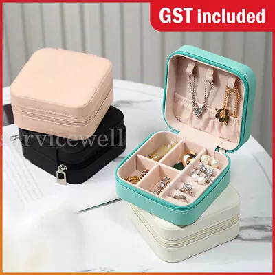 $4.37 • Buy Small Jewellery Box Organizer Leather Jewelry Storage Case Box Travel Portable