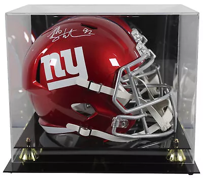 Giants Michael Strahan Signed Flash Full Size Speed Rep Helmet W/ Case BAS Wit • $444.99