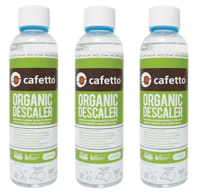 $32.95 • Buy NEW 3 CAFETTO LOD ORGANIC LIQUID DESCALER Coffee Machine Cleaning 250ml