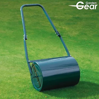 Garden Gear Lawn Roller 30L Galvanised Steel Scraper Bar Drum Water Sand Filled • £39.99