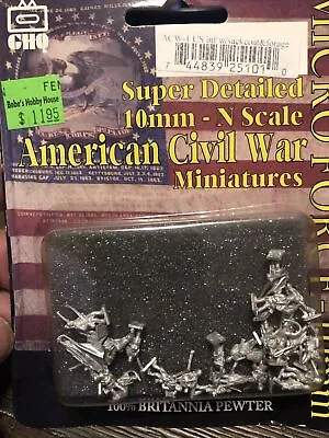 GHQ N Scale 10mm American Civil War ACW1 US Infantry W/sackcoat/forage Metal NIB • $11.95