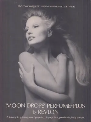 Magnetic Fragrance Moon Drops Perfume-Plus By Revlon Ad 1972 Topless Model • $9.99