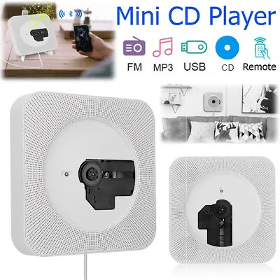 Mini Portable Wall-Mounted  CD MP3 Player  USB FM MP3 Player US Plug • £50.87