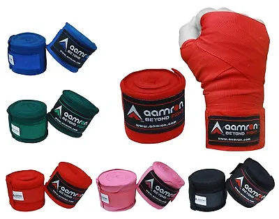 Aamron ® 4.5m Hand Wraps Inner MMA Boxing Gloves Bandages Training Muay Thai HWC • £6.99