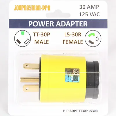 Generator RV Power Cord Adapter TT-30P (Male Plug) To L5-30R (Female Connector) • $14.97