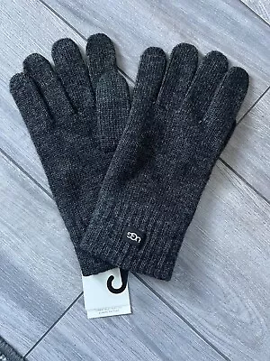 Ugg Mens Knit Tech Gloves Charcoal Gray Nwt One Size • $27.99