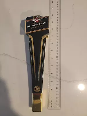BRAND NEW Vintage Miller Genuine Draft Beer Tap Handle Black Gold MGD • $19.99