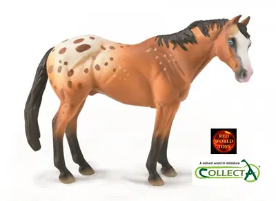 £11.45 • Buy Appaloosa Stallion Light Brown Horse Toy Model By CollectA 88933 New