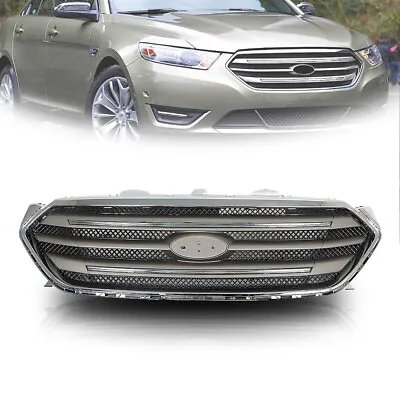 Front Grille Bumper Upper For 2013-2019 Ford Taurus Replacement Chrome Mesh • $95.31