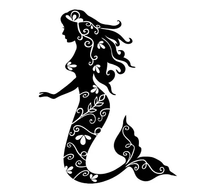 Mermaid Silhouette Sticker • $3.20