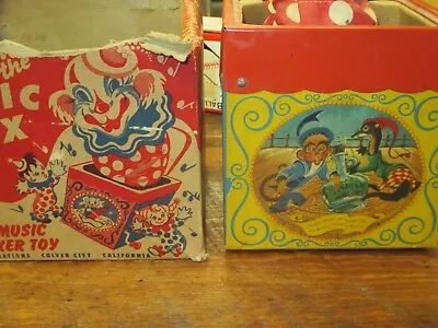 Vintage Mattel Jack In The Box Nursery Rhyme Music   Jolly-Tune  The Clown W/Box • $30