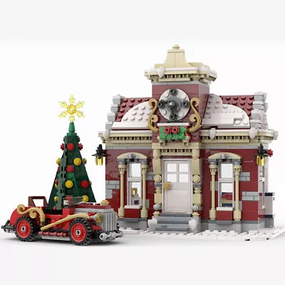 MOC Christmas House Xmas Tree Creator Building Blocks Set 983pcs Kid Toys Gifts • $133.09