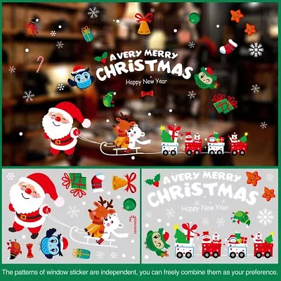 4 Set Merry Christmas Vinyl Art Home Window Store Stickers Decal Decor Removable • $31.34