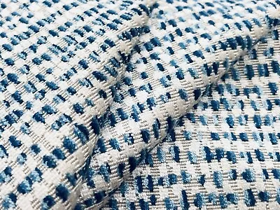 Brunschwig & Fils Irregular Dot Epingle Fabric- De Blois Velvet / Blue 0.45 Yds • $56.25