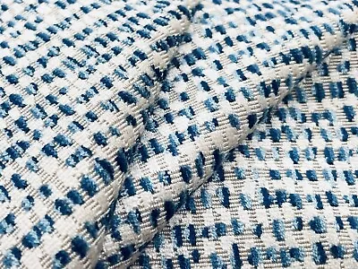 Brunschwig & Fils Irregular Dot Epingle Fabric- De Blois Velvet / Blue 3.65 Yds • $456.25