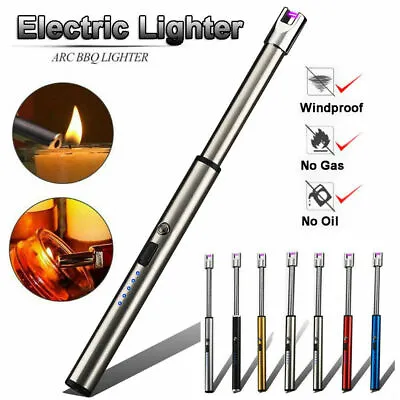 £6.99 • Buy Electronic BBQ Lighters Windproof Plasma ARC Flameless Lighter USB Rechargeable