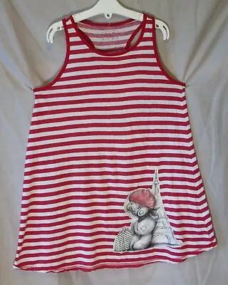 £7.02 • Buy Red Stripe Tatty Teddy Paris Tunic Swing Top Age 10 Years M&S 