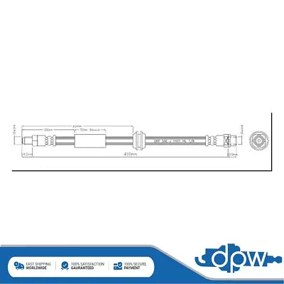 Fits Mini Cooper One 1.6 D 2.0 One Brake Hose Rear DPW 34306793611 34306763682 • $21.24