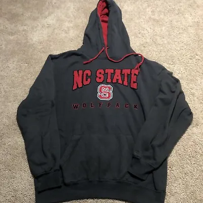 $14 • Buy NC State University Wolfpack Hooded Sweatshirt Men's Size L Embroidered Letters