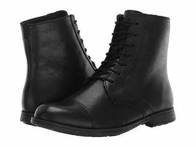 NEW CAMPER UK 2.5/3 EU 35 Lace Up Ankle Boots Black Leather £90 • £37.75