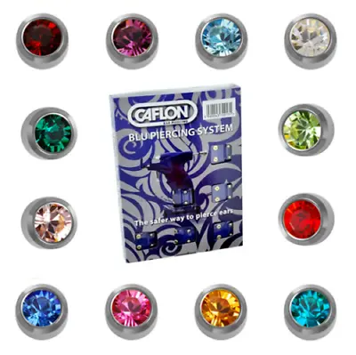 X12 Pairs-caflon Blu-silver Plated Regular- Birthstone-cs2wb-a • £15.99