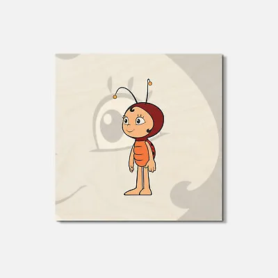 Maya The Bee Cartoon Lara 4'' X 4'' Square Wooden Coaster • $6.30