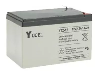 2 X YUCEL 12V 12Ah (as 14Ah & 15Ah) - MOBILITY SCOOTER WHEELCHAIR BATTERIES • £68.90