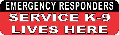 10 X 3 Service K-9 Lives Here Vinyl Door Sticker Window Decal Stickers Decals • $7.99