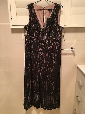 City Chic Black Lace Covet Jumpsuit Size XS • $10