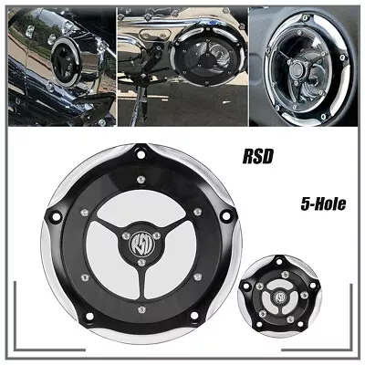 RSD Black Clarity 5 Hole Derby Cover For Harley Road King Street Tri Glide FLHTK • $45.98