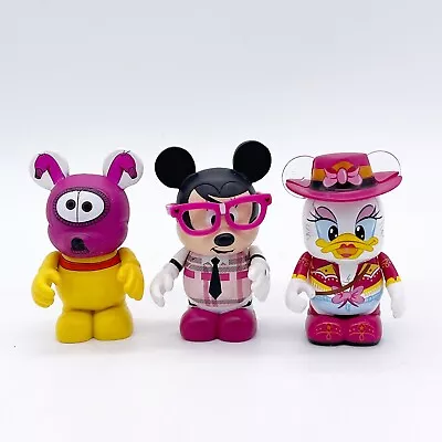 Disney Vinylmation Figures Nerd Minnie Mouse Cowgirl Daisy Duck Sweater Pluto 3 • $10.69