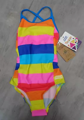 Girls Bnwt Age 5-6 Years Zoggs Rainbow Swim Suit Swimming Costumes • £5