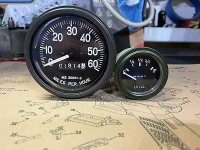 Barely Used Speedometer New 24V Fuel Gauge Military Jeep M Series Vehicles • $125
