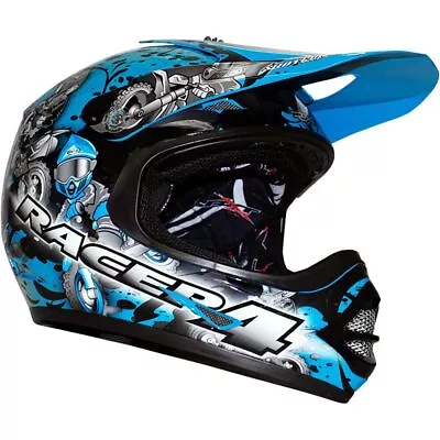 RXT MX Racer 4 Blue Kids Off Road Motocross Dirt Bike Riding Helmet • $124.95