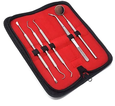 Professional Dental Oral Kit-Scaler Probe Pick SET Mirror-Tools German Stainless • $19.99