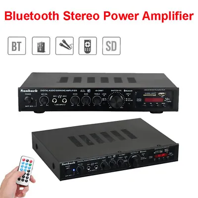 2000W Surround Sound Stereo Amplifier LED Display Bluetooth Hifi Cinema Kits • £86.39