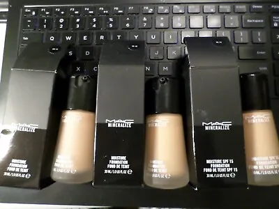 MAC MINERALIZE MOISTURE FOUNDATION NIB F/S 30 Ml / 1 Oz YOU CHOOSE • $64.90