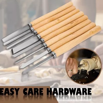 8 Pcs Wood Lathe Chisel Turning Chisels Woodworking Carving Knife Cutter 36cm • $28.50