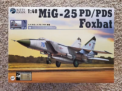 Kitty Hawk Models 1/48 Scale Mikoyan Mig-25 PD/PDS Foxbat Kit - LONG OOP • $55