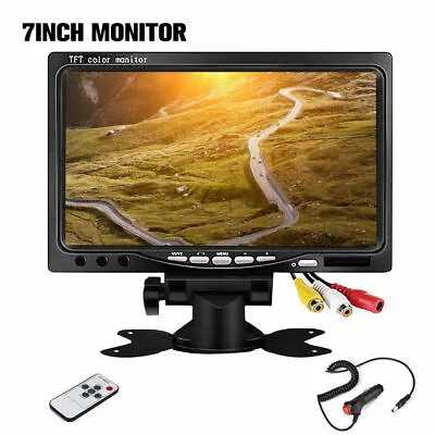 7  Digital HD Car TFT LCD Color Monitor With 2 Video Input For Rear View Camera • $29.99