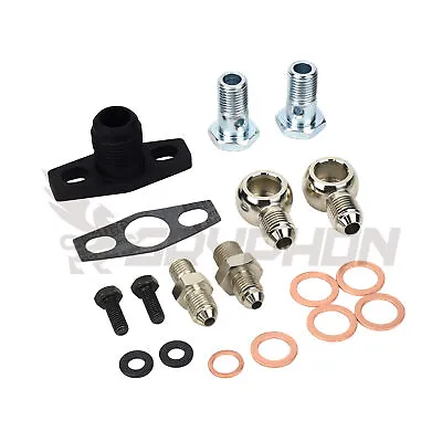 Turbo Oil Water Fitting Flange Kit For Subaru Mitsubishi TD05H TD06 16G 18G 20G • $61.80