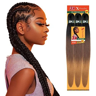 $20.36 • Buy Sensationnel X-pression Prestretched Braiding Hair - 3x Xpression 58-inch All...