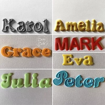 Edible Handmade Fondant Sugar Paste Names Letters Text For Cupcakes Or Cakes • £6.99