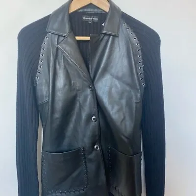 Elements By Vakko Lamb Leather And Wool Jacket • $78