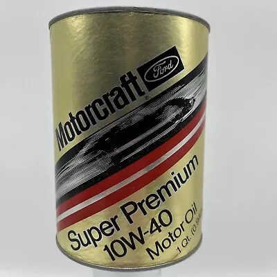 FORD Motorcraft Super Premium 10W-40 Oil 1 Quart Cardboard Can SEALED EMPTY! VTG • $22.91