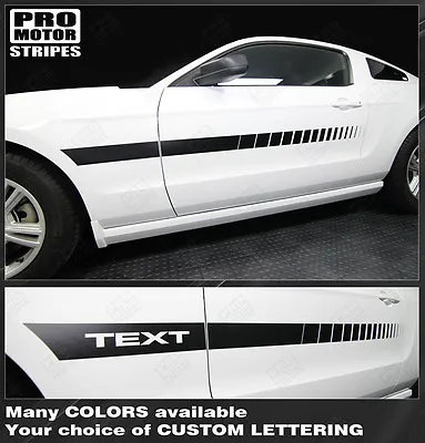 Ford Mustang 2005-2023 Side Accent Strobe Stripes Decals (Choose Color) • $33.60